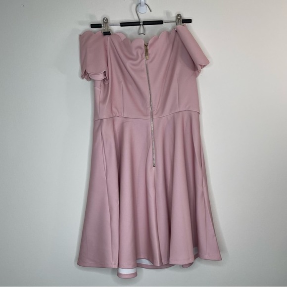 NWT Ted Baker SIRENTA Raspberry Bardot Skater Dress Ted Size 5/ US 12 - Picture 5 of 14